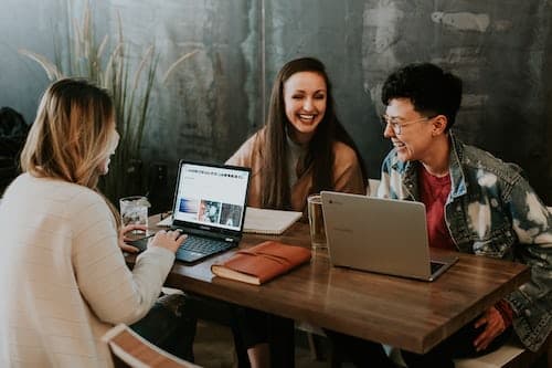 Community friends chatting