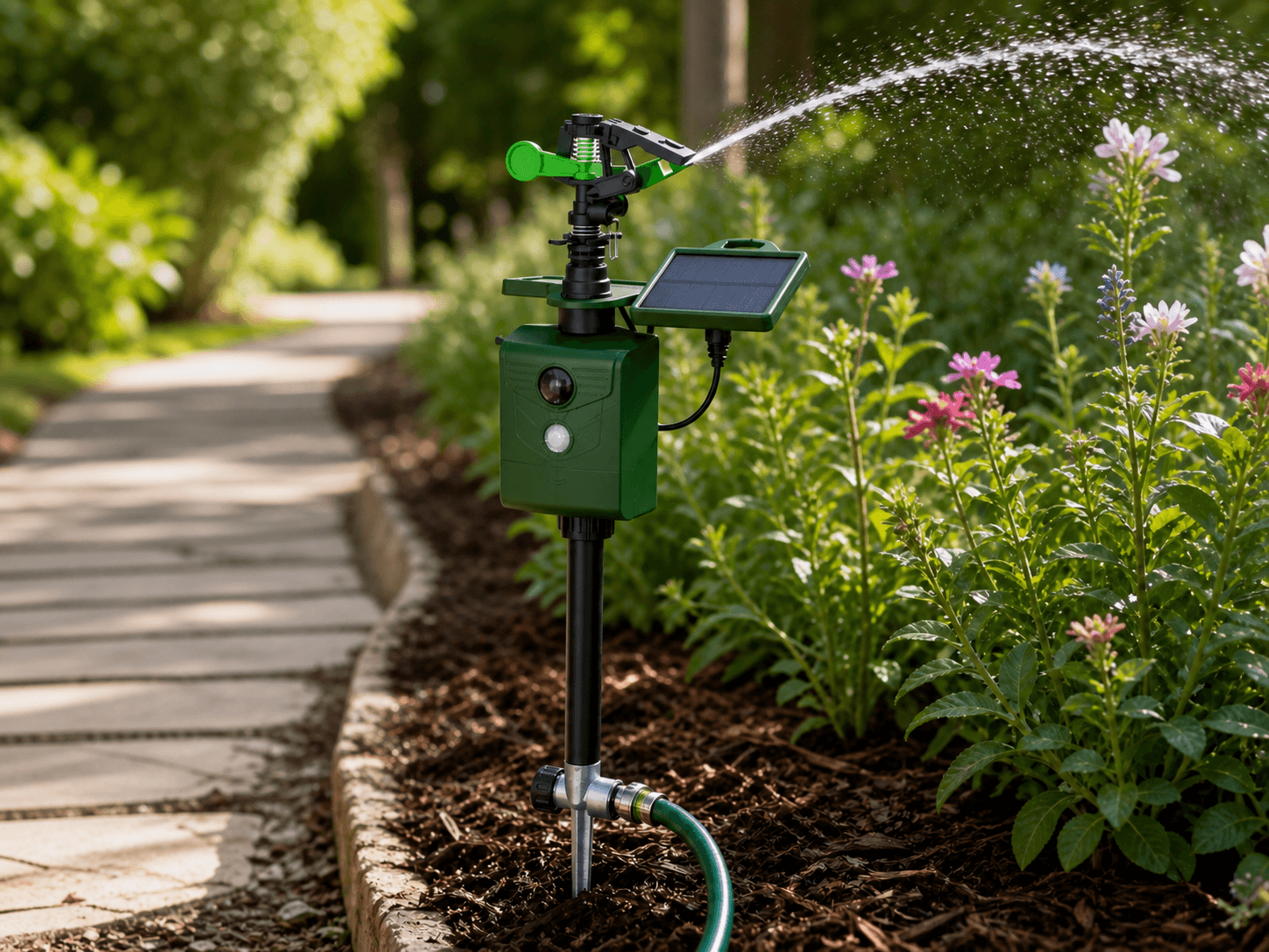 Testing the installed sprinkler deterrent response zone