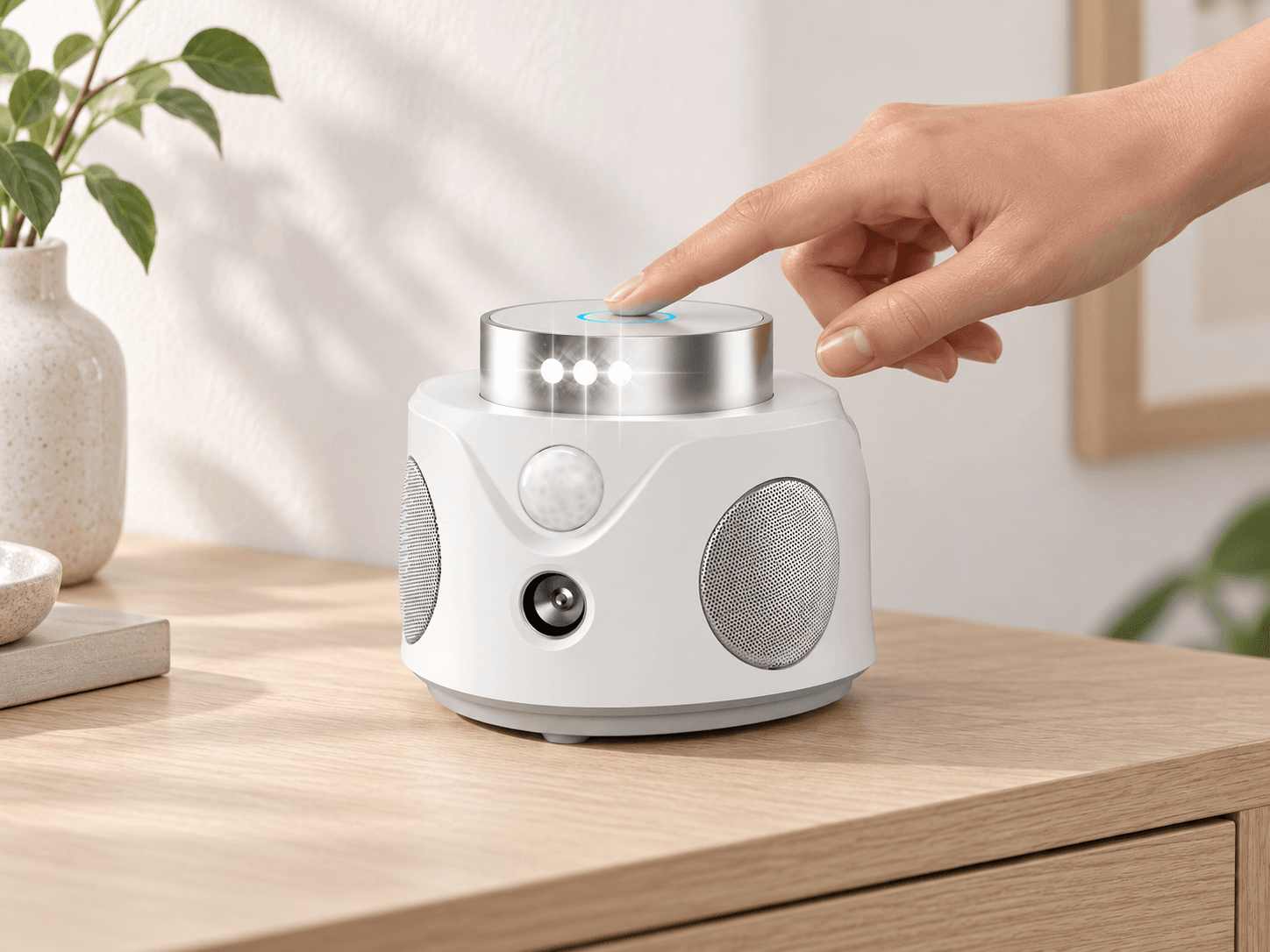 Selecting the operating mode on the UR02S indoor ultrasonic pest repeller