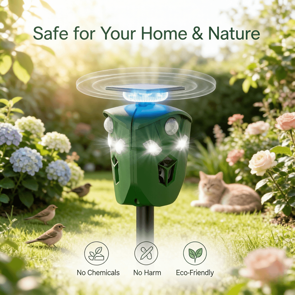 Three ways Solar Animal Repeller (Pro Version)