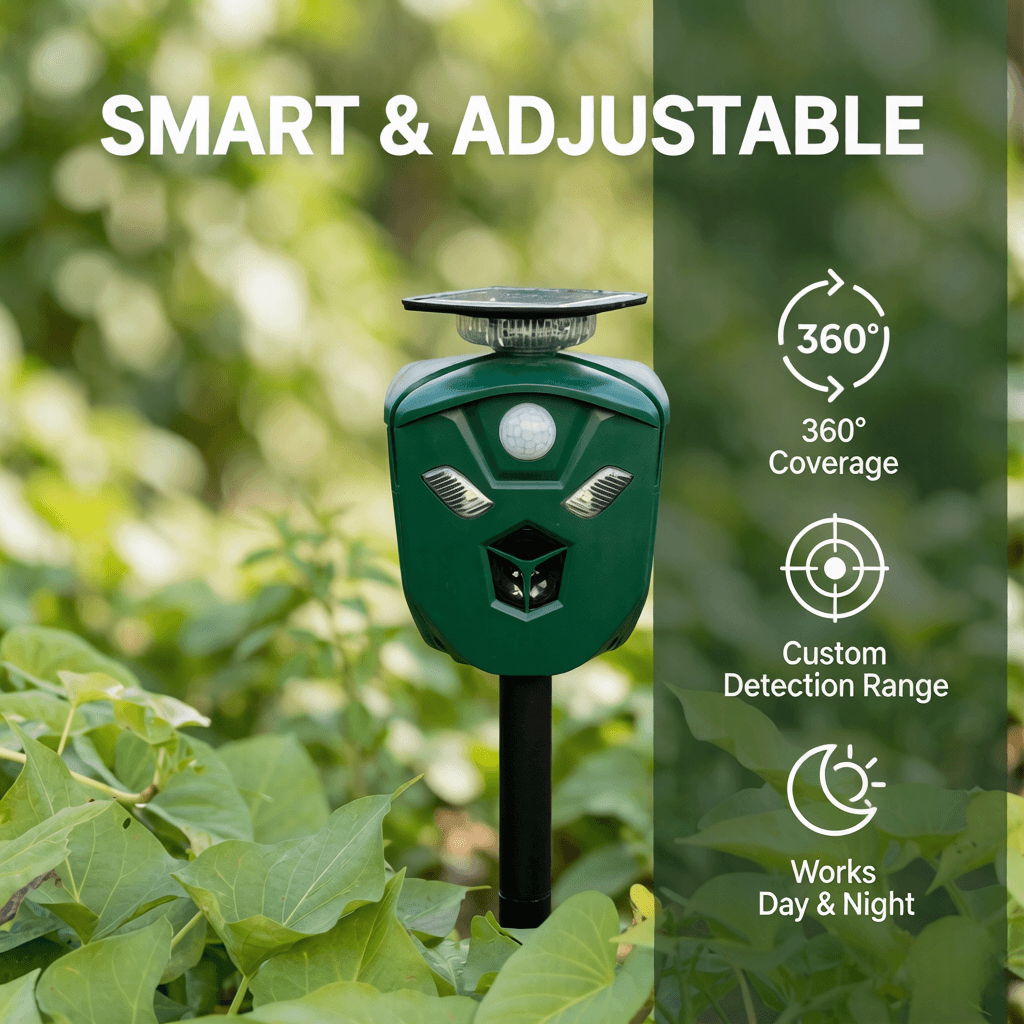 Three ways Solar Animal Repeller (Pro Version)