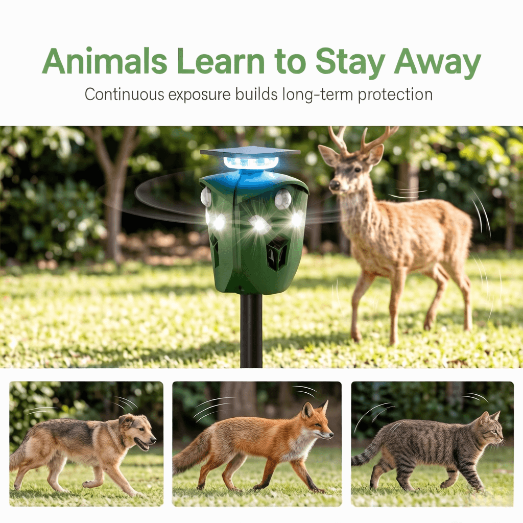 Three ways Solar Animal Repeller (Pro Version)