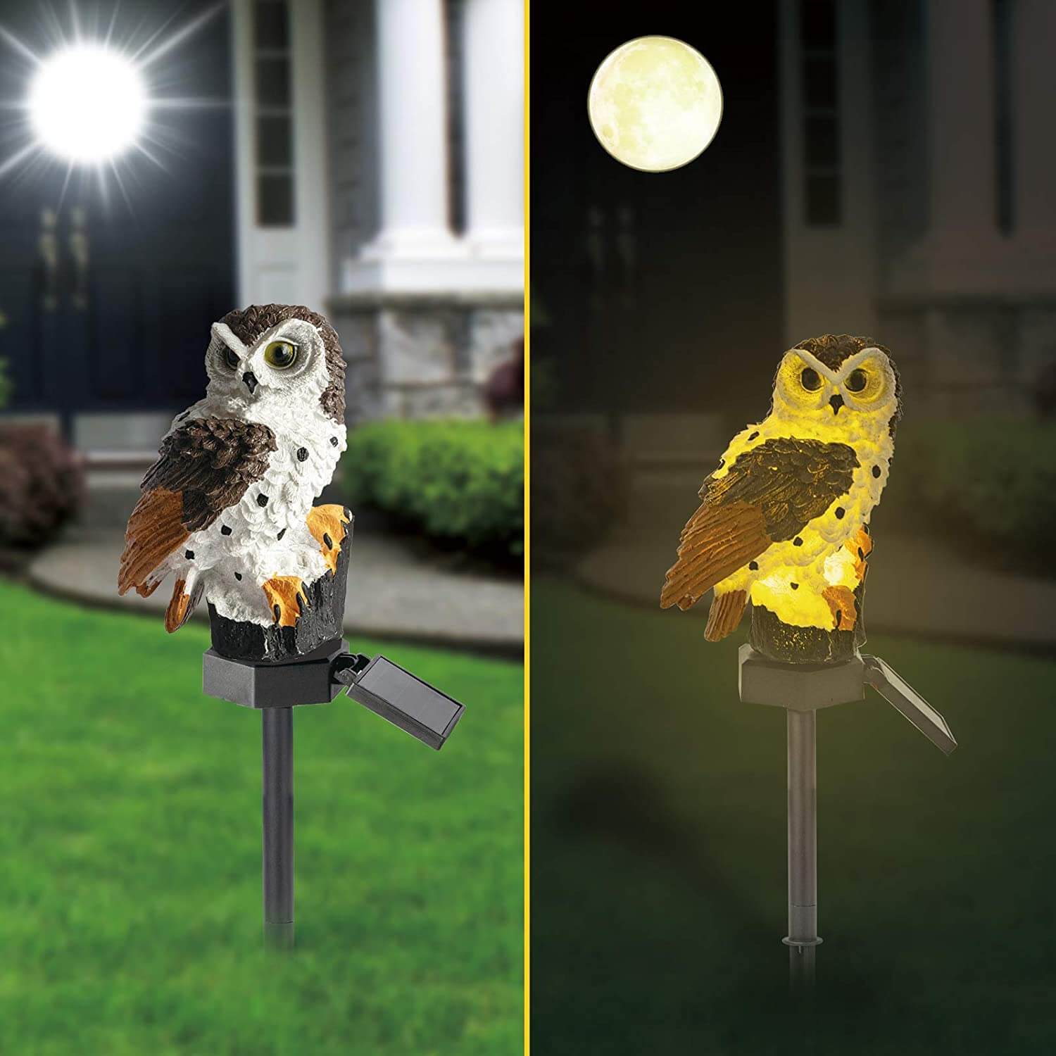 Outdoor Solar Power Gartenleuchten Owl Decor Path Rasen Light Yard LED M8V5 