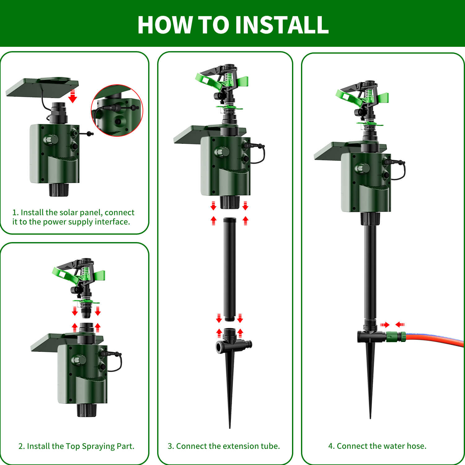 Motion Activated Sprinkler Animal Deterrent 