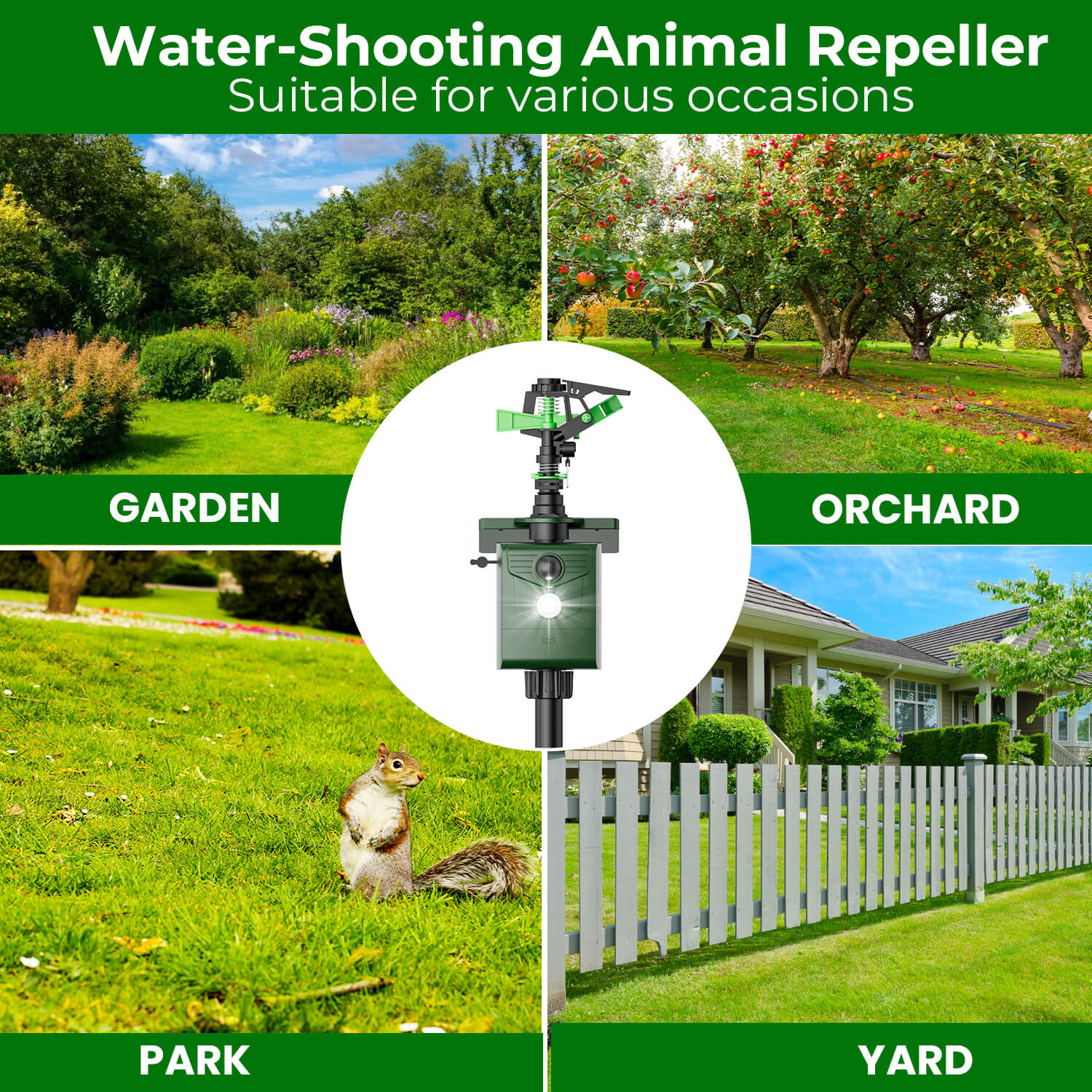 Motion Activated Sprinkler Animal Deterrent 
