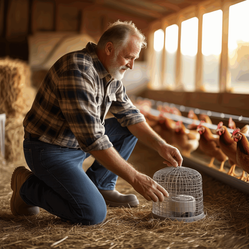 How to use flea traps in chicken coops or barns