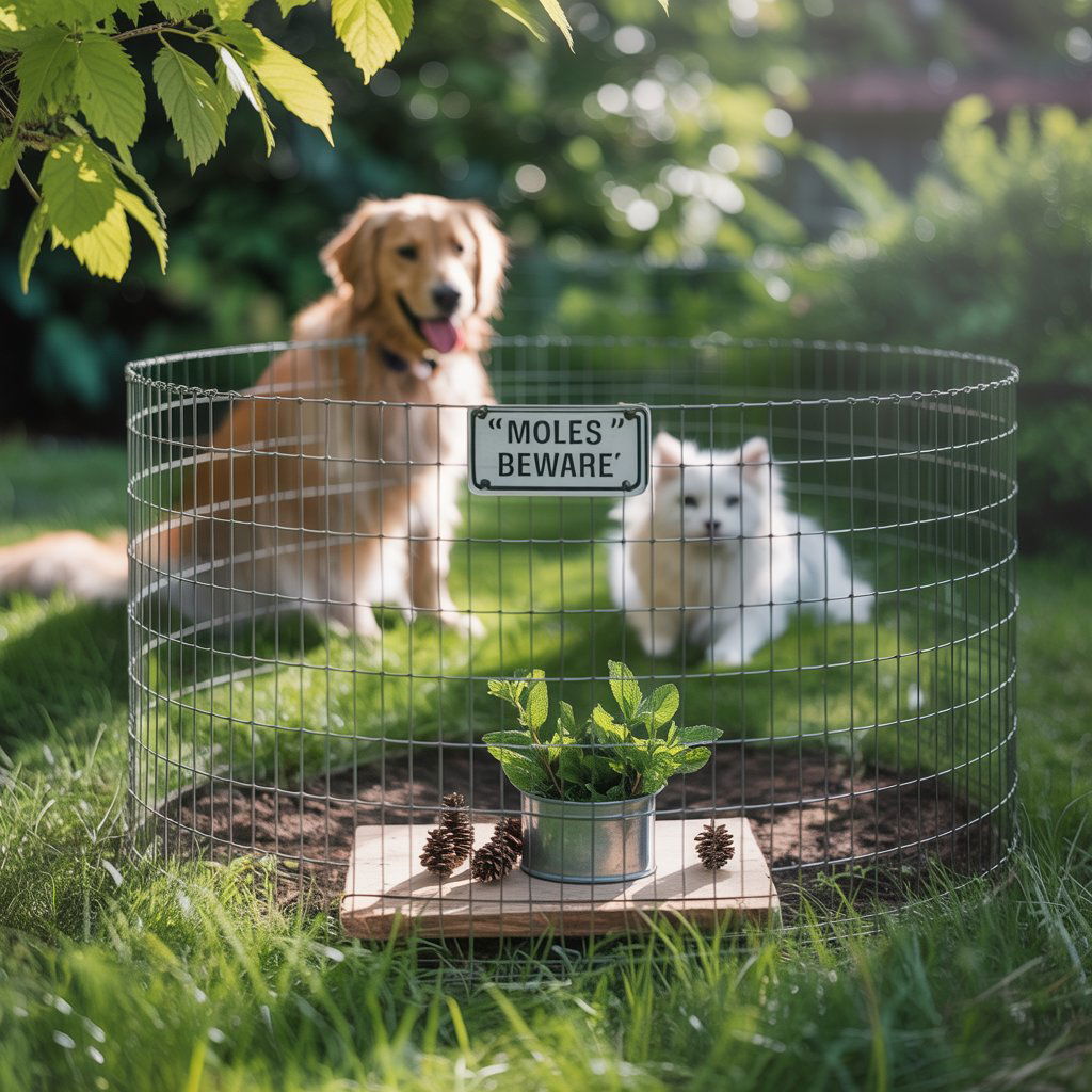 How to deter moles without harming pets