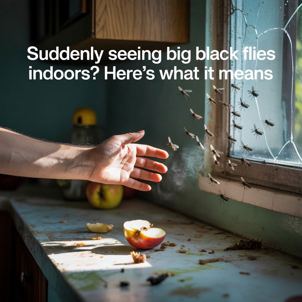 Suddenly seeing big black flies indoors here's what it means