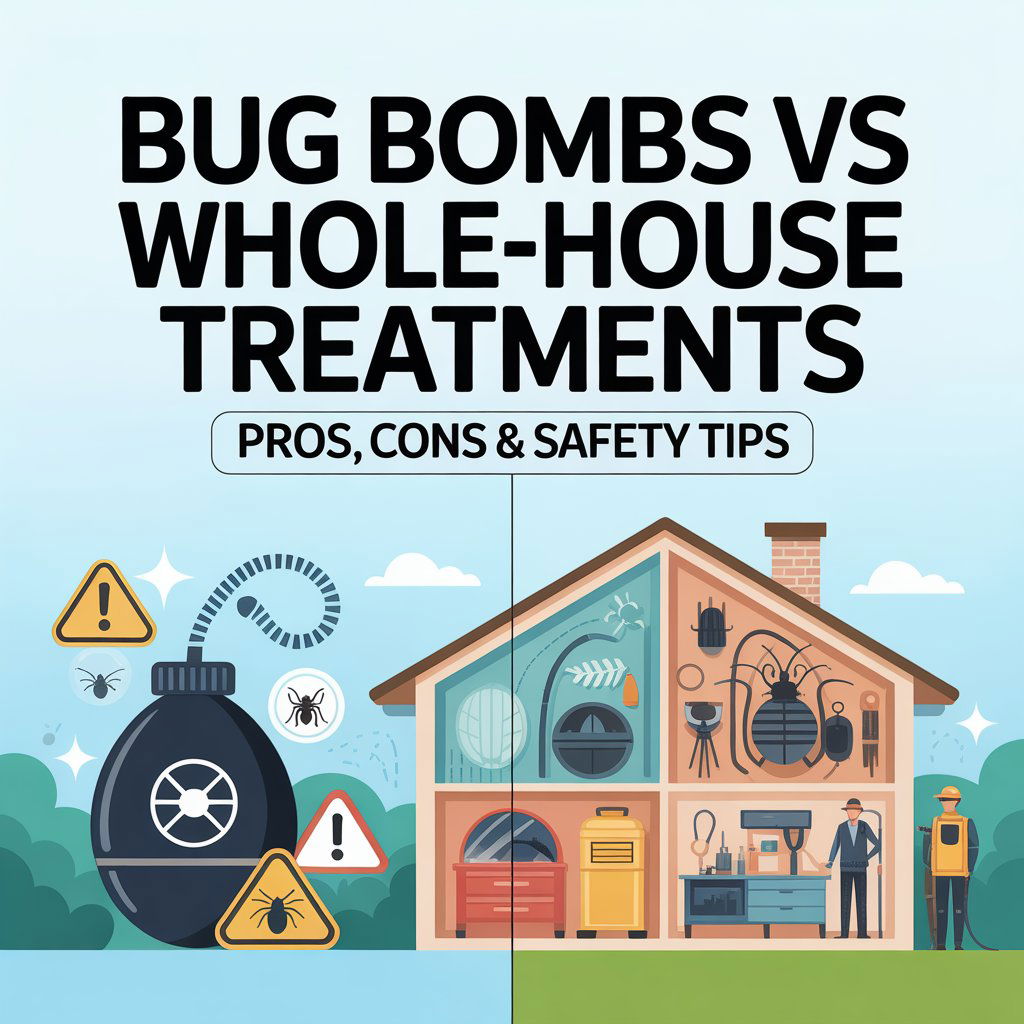 Bug bombs vs whole house treatments — pros, cons & safety tips