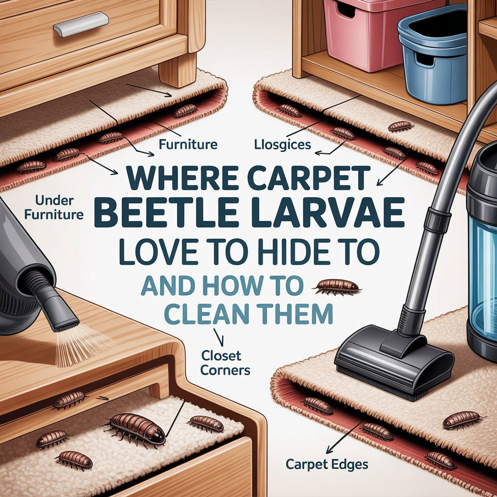 Where Carpet Beetle Larvae Love to Hide and How to Clean Them