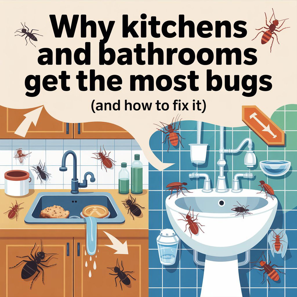 Why Kitchens and Bathrooms Get the Most Bugs (and How to Fix It)