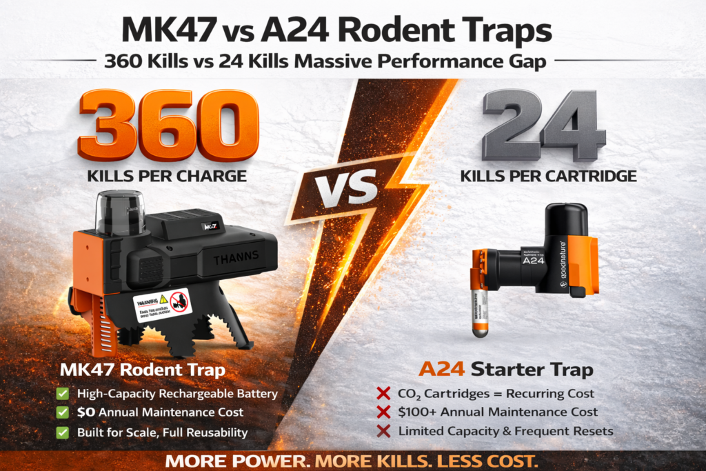 Thanos MK47 vs Goodnature A24 – Product Comparison