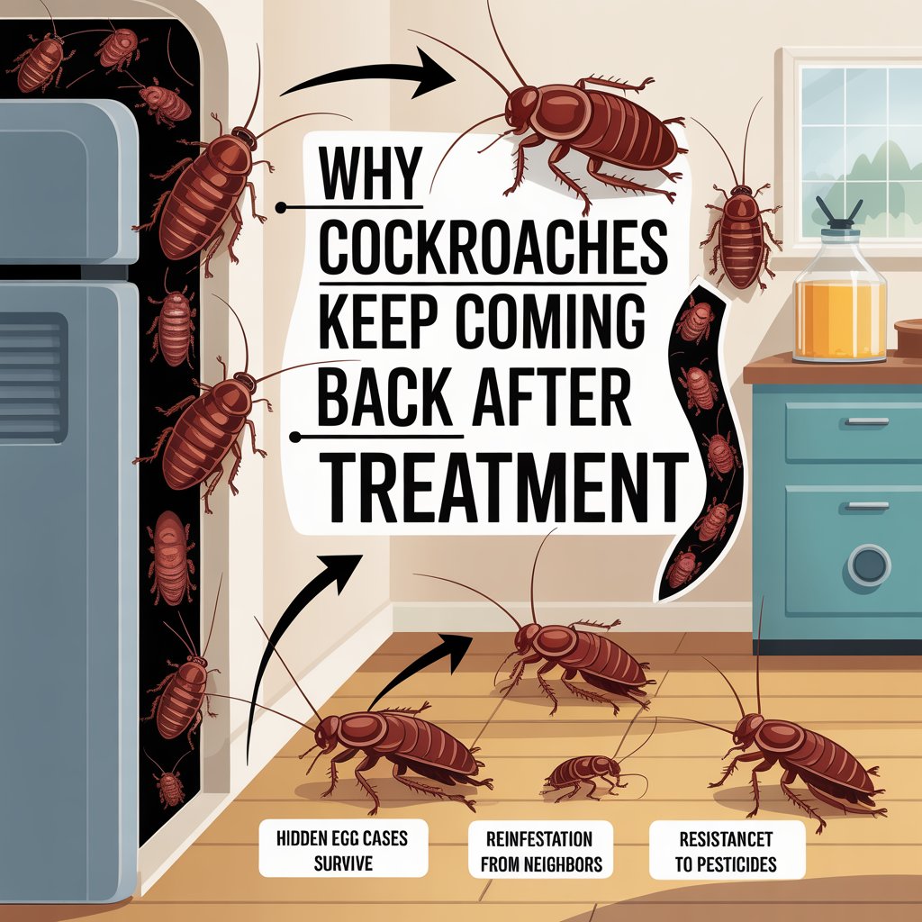 Why Cockroaches Keep Coming Back After Treatment
