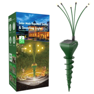 Solar Mole Repellent Stakes & Swaying Light-10
