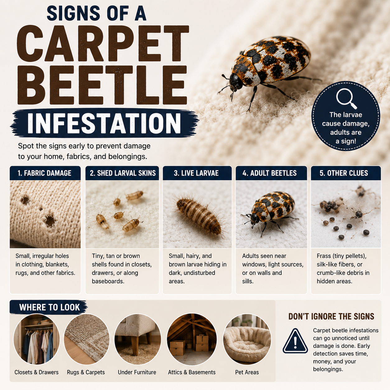 Signs of a Carpet Beetle Infestation