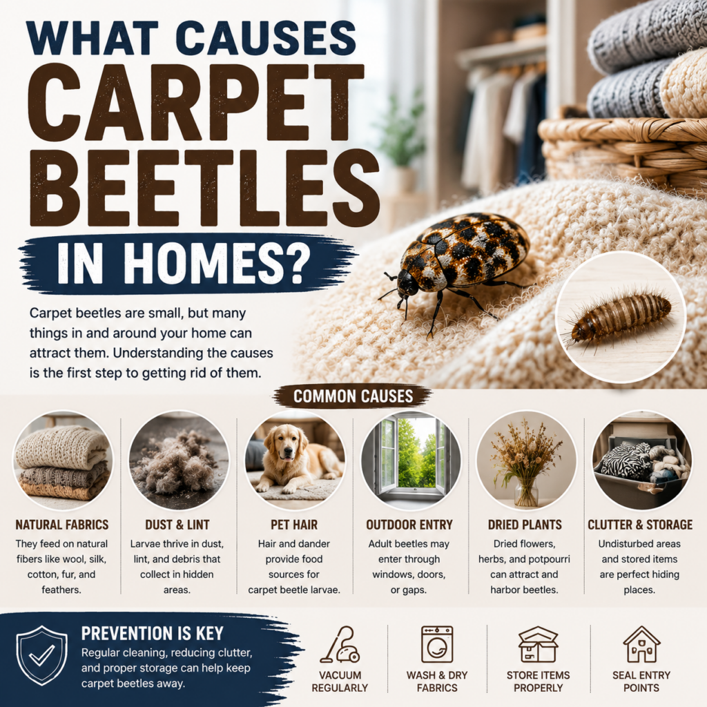 What Causes Carpet Beetles in Homes